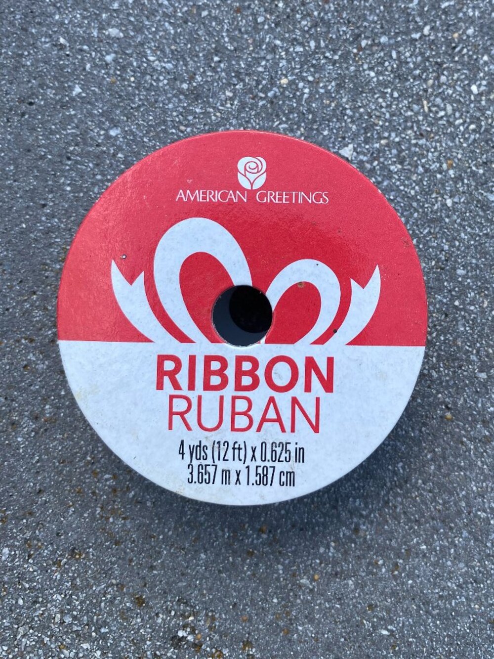 American Greeting-White Ribbon- 4 yds.